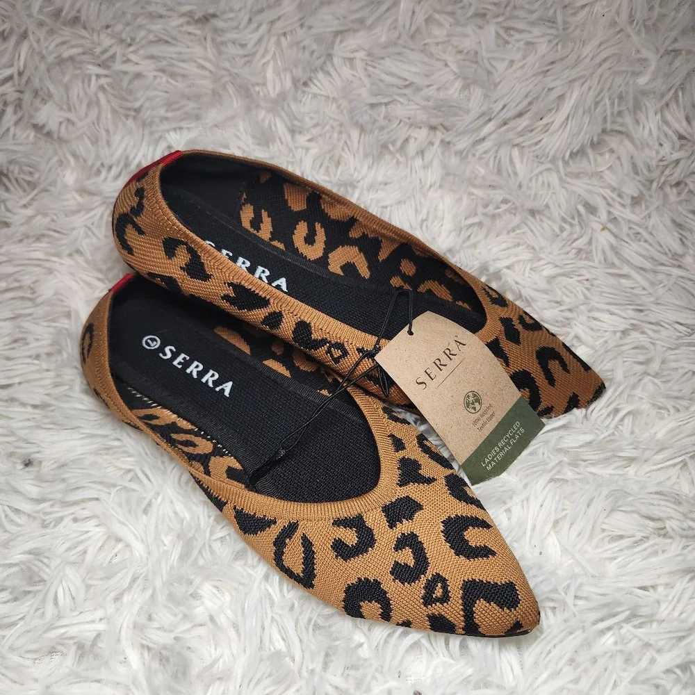 New Serra Leopard Print Pointed Toe Flats